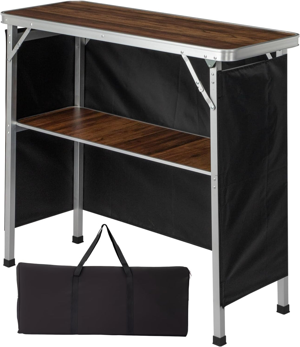 Vasitelan Folding Portable Bar Table, Tradeshow Podium Table for Indoor, Outd...