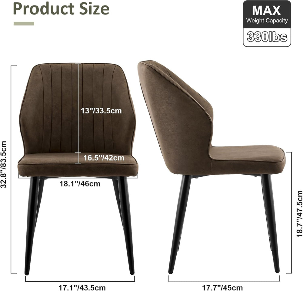 TUKAILAi Modern Dining Chairs Set of 6, Faux Leather Upholstered Kitchen Chai...