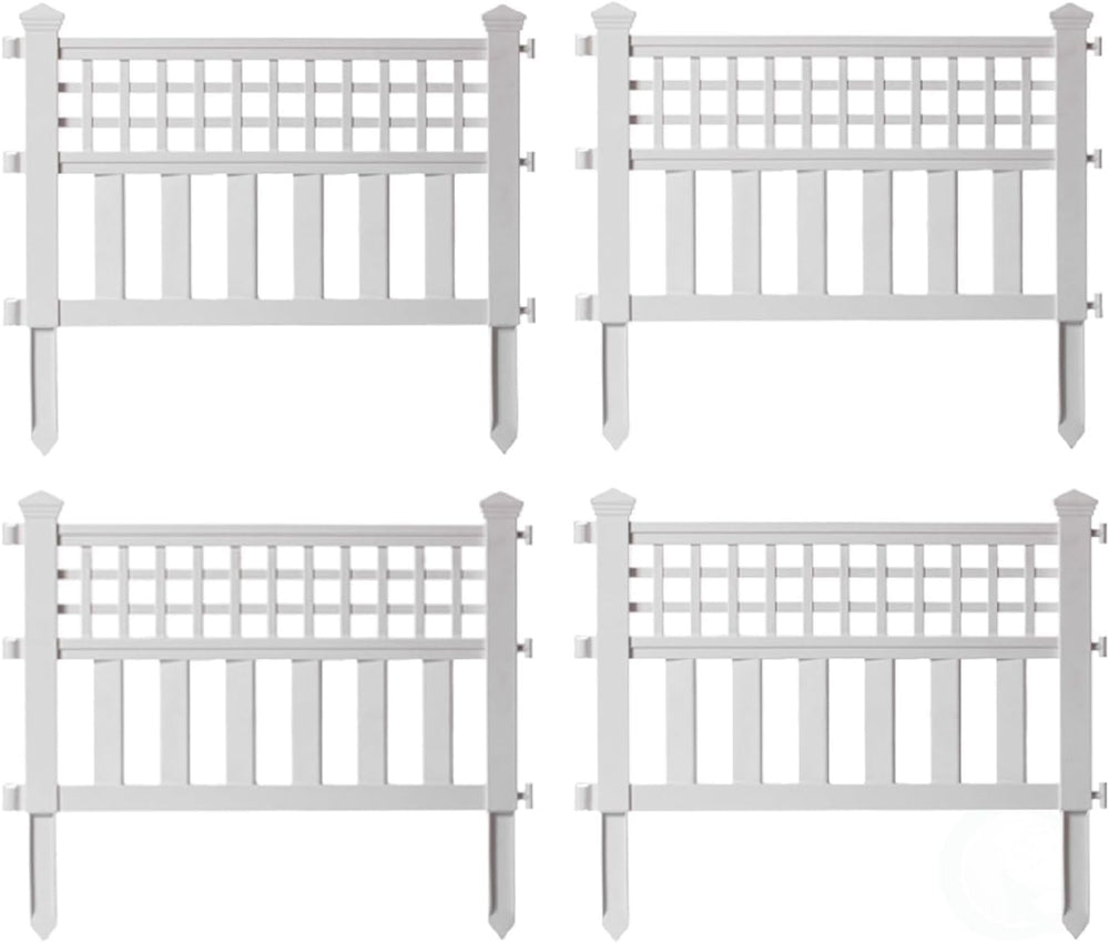 Gardenised Plastic Outdoor Decor Garden Flower Edger Fence, Border, Set of 4 ...