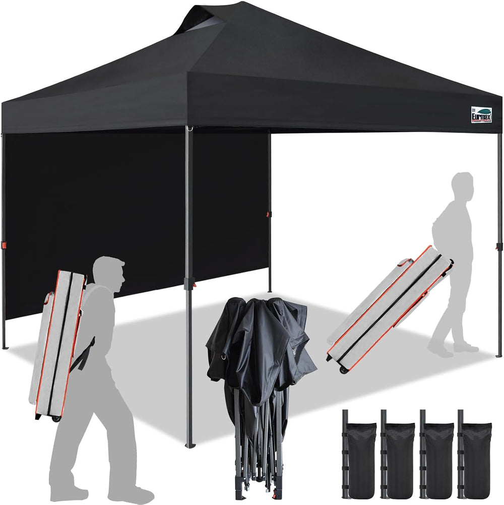 Eurmax USA NOMATTER ONE-Person Open&Close 10x10ft Pop Up Canopy Tent,Port...