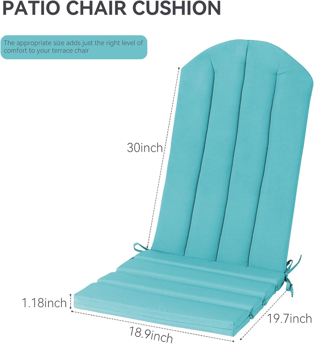 Adirondack Chair Cushion Set of 2 Indoor Outdoor Furniture Cushions Rocking C...