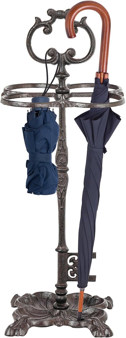 Sungmor Vintage Cast Iron Umbrella Stand - 23.7 Inches Tall