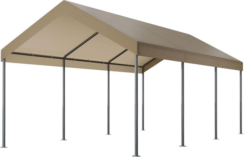 Shintenchi 10x20 FT Heavy Duty Carport,Khaki