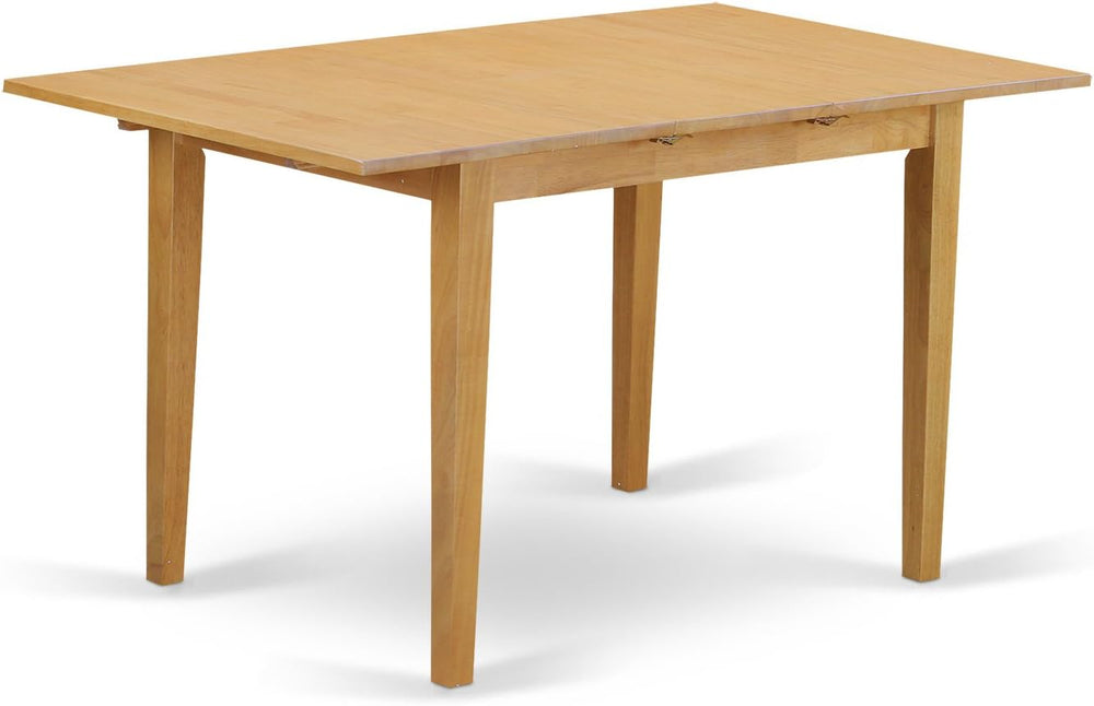 East West Furniture NOPO5-OAK-W 5 Piece Dinette Set for 4 Includes a Rectangl...