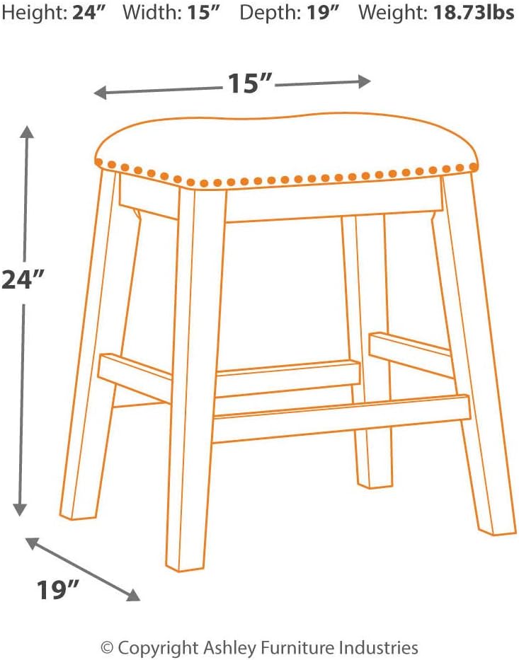 Signature Design by Ashley Caitbrook 24" Counter Height Barstools, Set o...