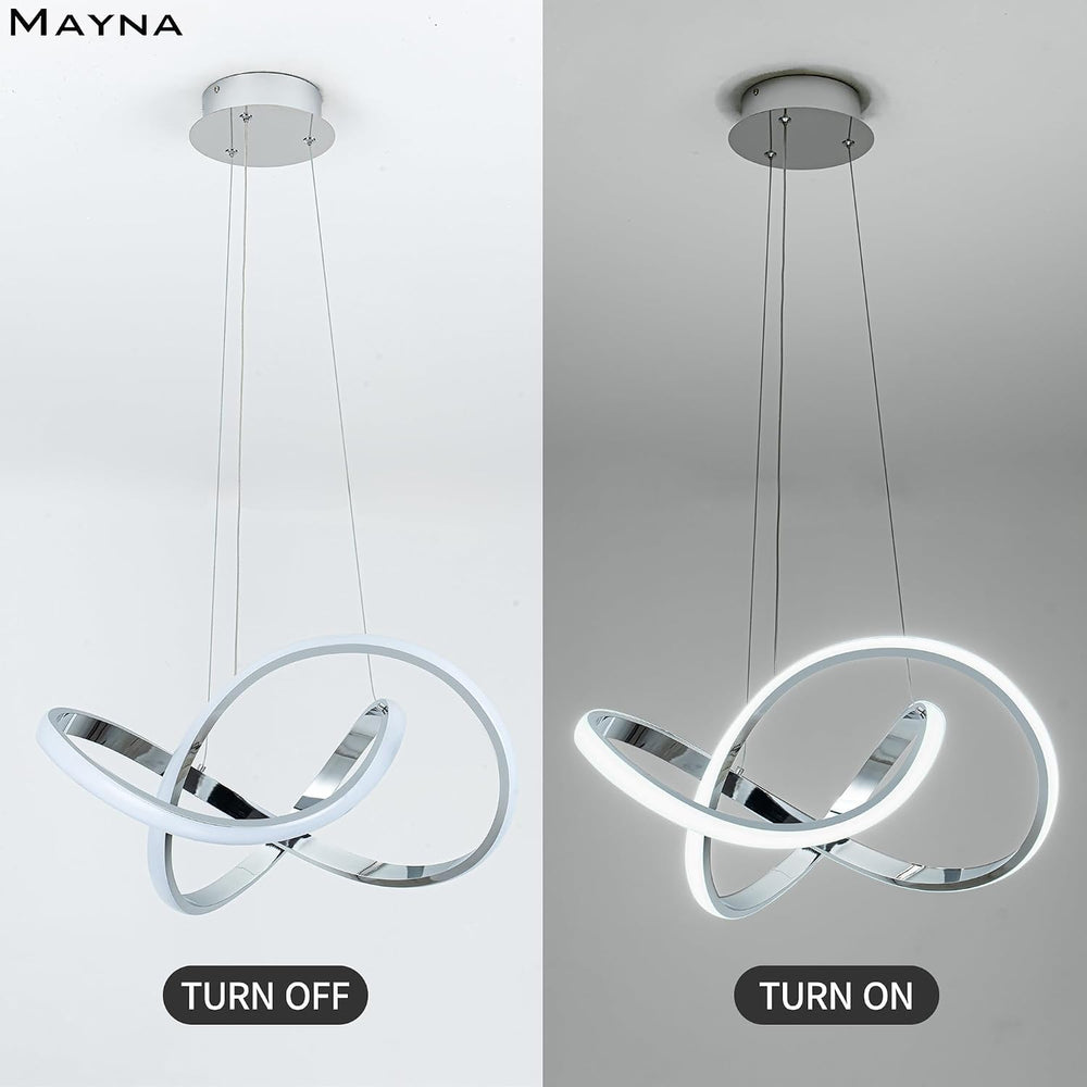 MAYNA Modern LED Chandelier,3000K-6000K Dimmable with Remote Control
