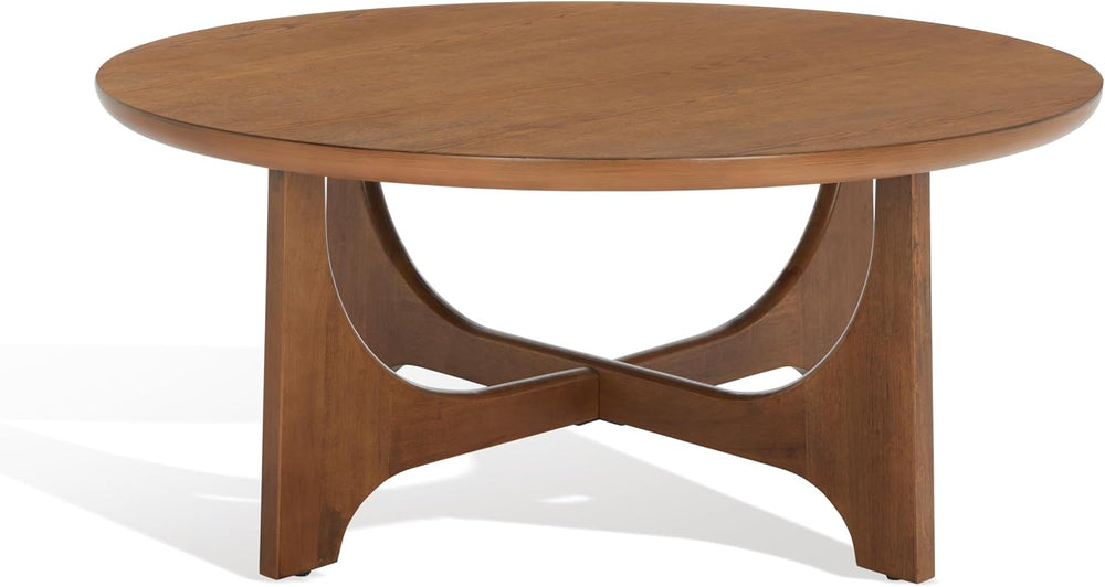 SAFAVIEH Furniture - Sasha Wood Coffee Table - Medium Oak - Wood - Modern Rou...