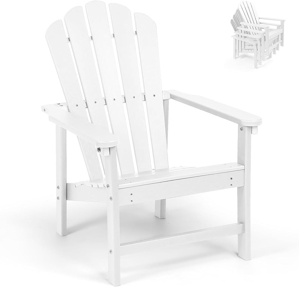 Oversized Stackable Adirondack Chair, HDPE All-Weather Fire Pit Chair
