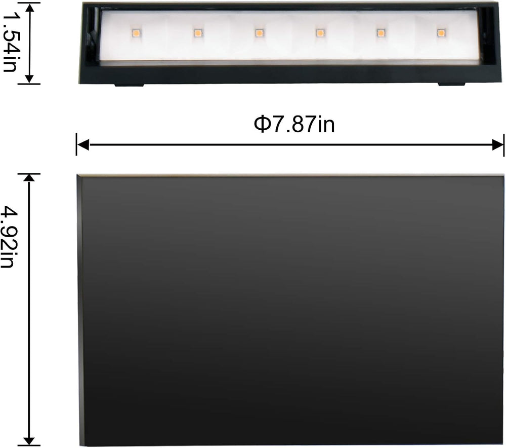 FUDESY LED Wall Sconce, 12W Up Down Outdoor Indoor Lights, Black, 2 Pack