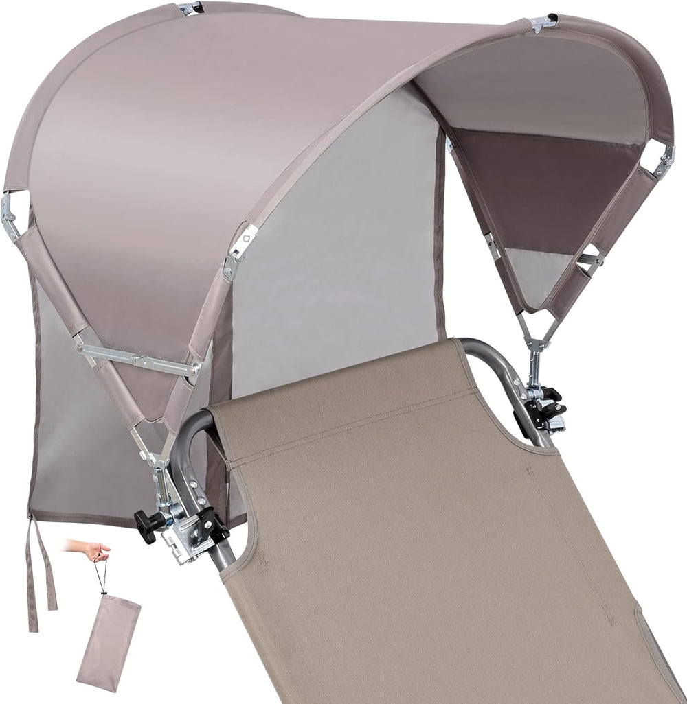Universal Wind-Resistant Chair Umbrella Canopy, Foldable Portable UPF 50+ Sun...