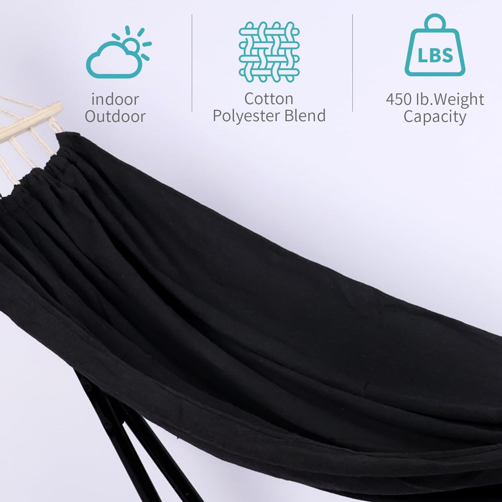 2 in 1 Hammock with Stand - Portable Hammock & Swing Chair, No Tools Asse...