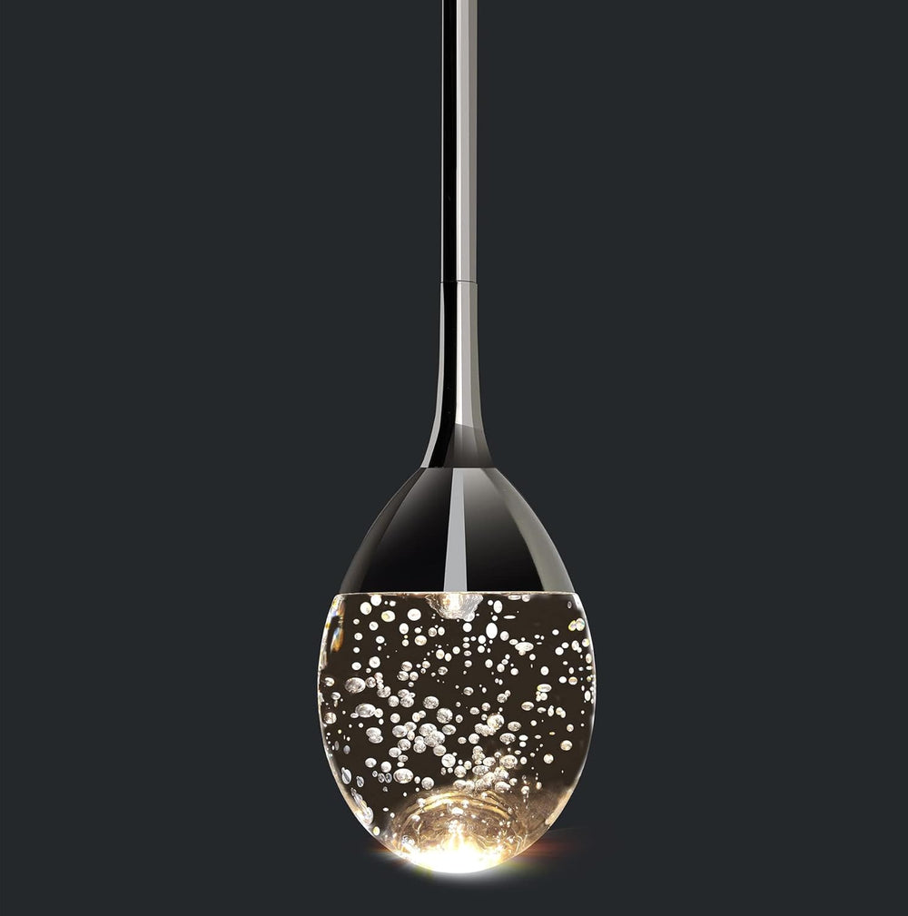Teardrop Crystal Pendant Light, Black Hanging Ceiling Lighting Fixtures, Mode...