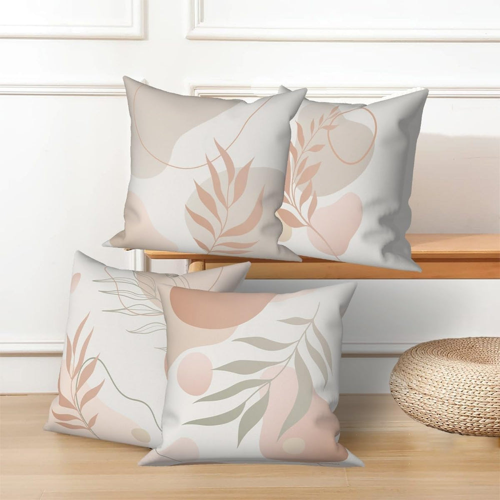 Abstract Boho Throw Pillow Covers 24"x24" Set of 4, Morden Minimali...