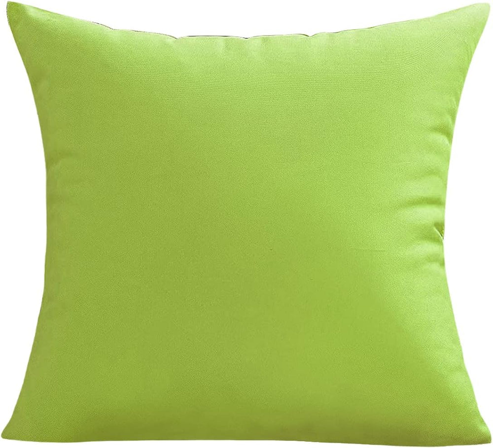 VAKADO Outdoor Waterproof Throw Pillow Covers 24x24 Set of 2 Green