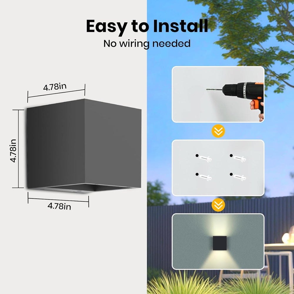 SOTTLOT Solar Wall Lights, Up and Down Solar Light Outdoor Waterproof