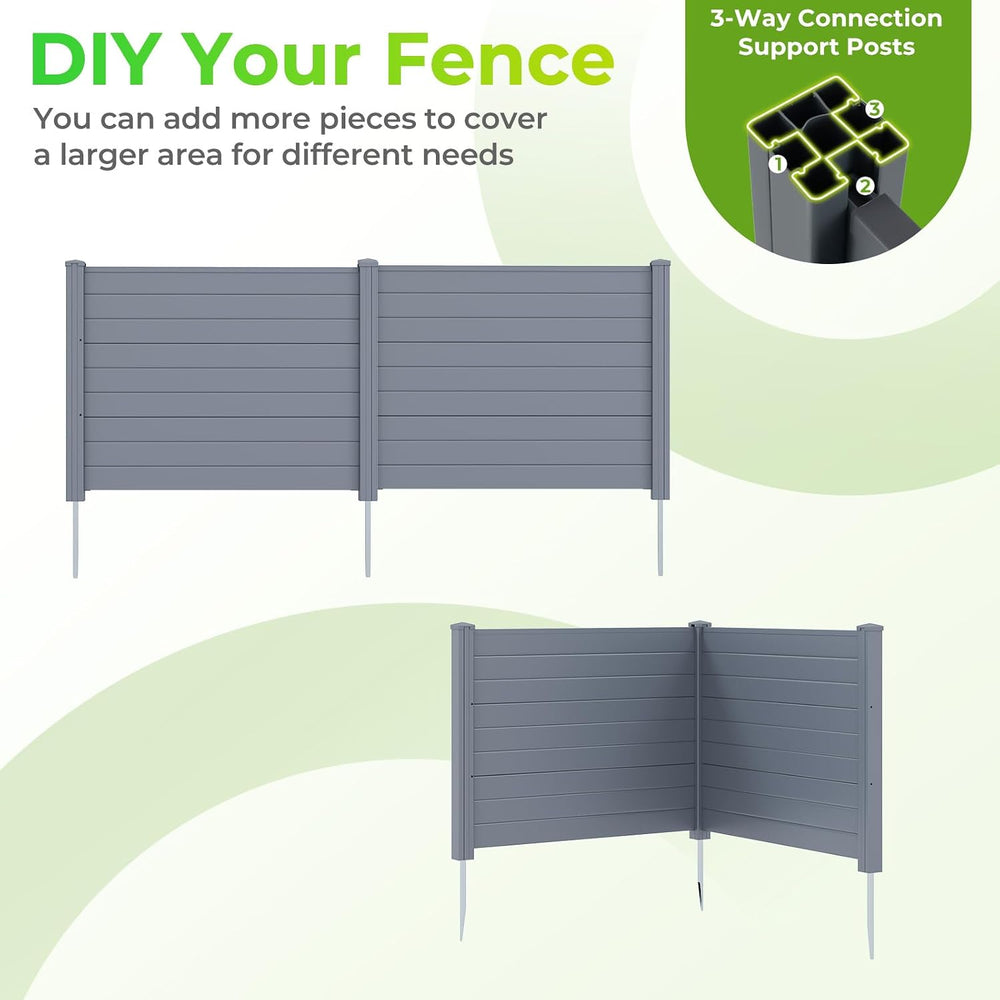 GIANTEX No-Dig Air Conditioner Fence, 4 Panels, 48''W x 36''H...