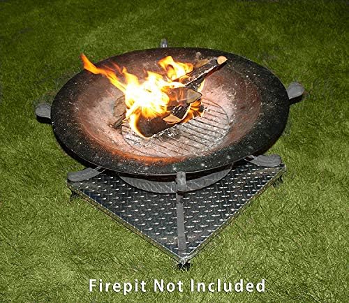 Deck Defender & Grass Guard - Fire Pit Base & Heat Shield - Polished ...