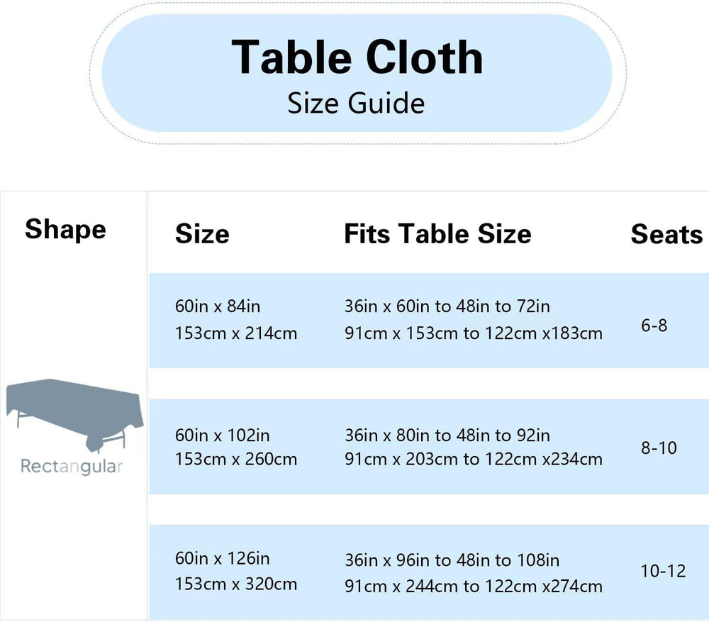 FINDYOU 10 Pack White Table Cloth Rectangle Table 60 x 102 Inch Tablecloths f...