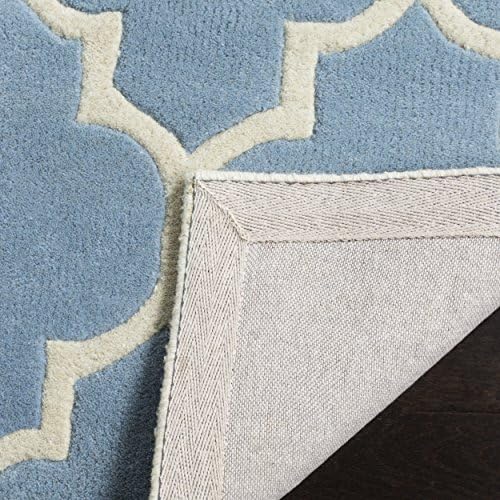SAFAVIEH Chatham Collection Area Rug - 10' x 14', Blue & Ivory, H...