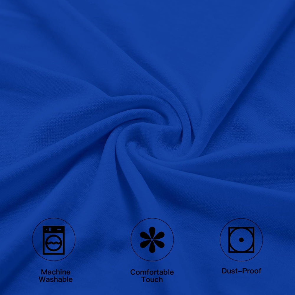 Fixwal 4 Pack Cocktail Tablecloth Bar Top Table Covers Round Royal Blue