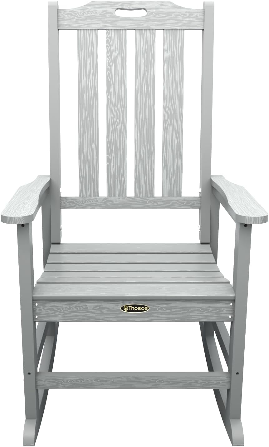 THOEOE Outdoor Rocking Chairs Set of 4, Oversized Patio Rocking Chair