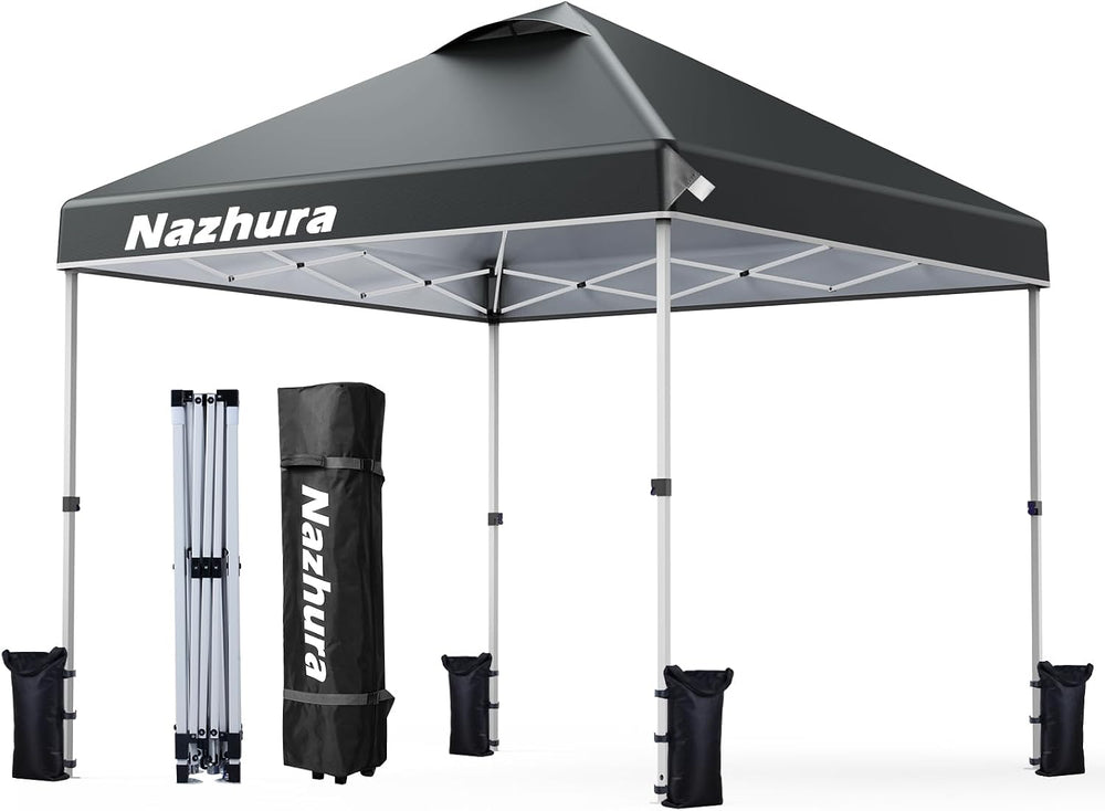 Nazhura 10' x 10' Pop Up Canopy Tent with Sand Weight Bag, Freestandi...