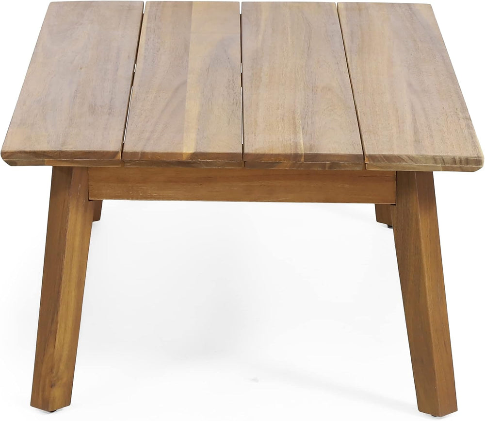 CHRISTOPHER KNIGHT HOME Burchett Outdoor 4pc Chat Set - Acacia Wood and Wicke...