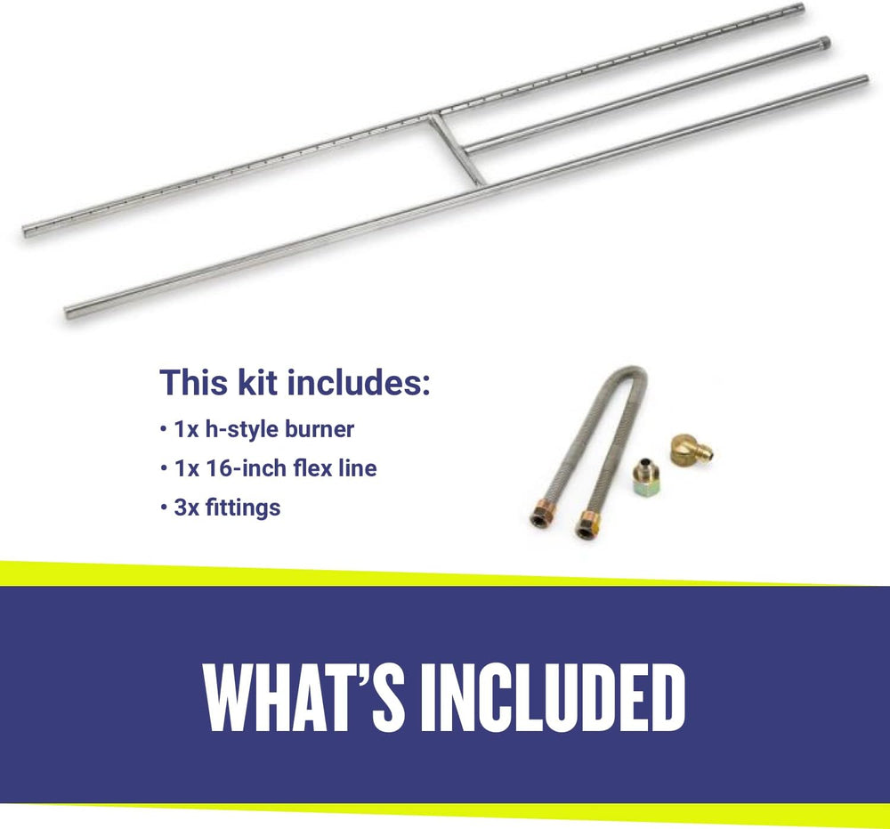 48" X 8" Stainless Steel H-Style Burner