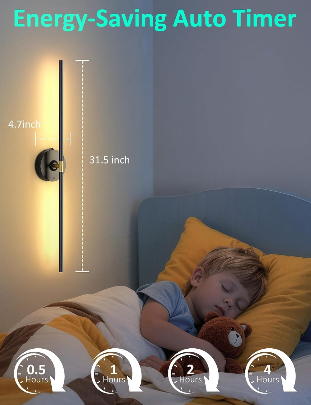 Wall Sconces Battery Operated Set of 2, 10000mAh Rechargeable Wall Lights