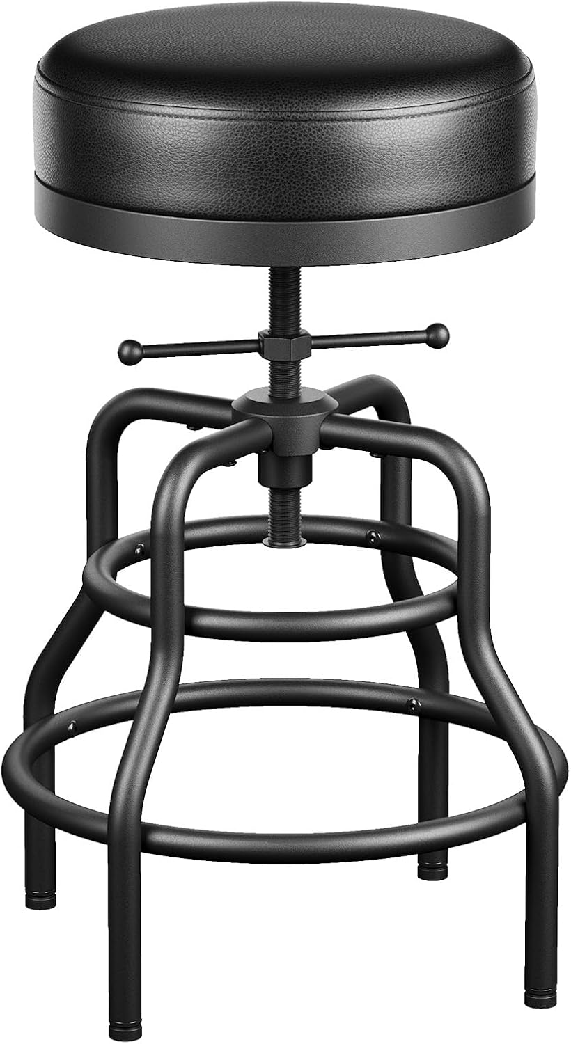 Raynesys 22-29 Inch Adjustable Height Industrial Swivel Bar Stool