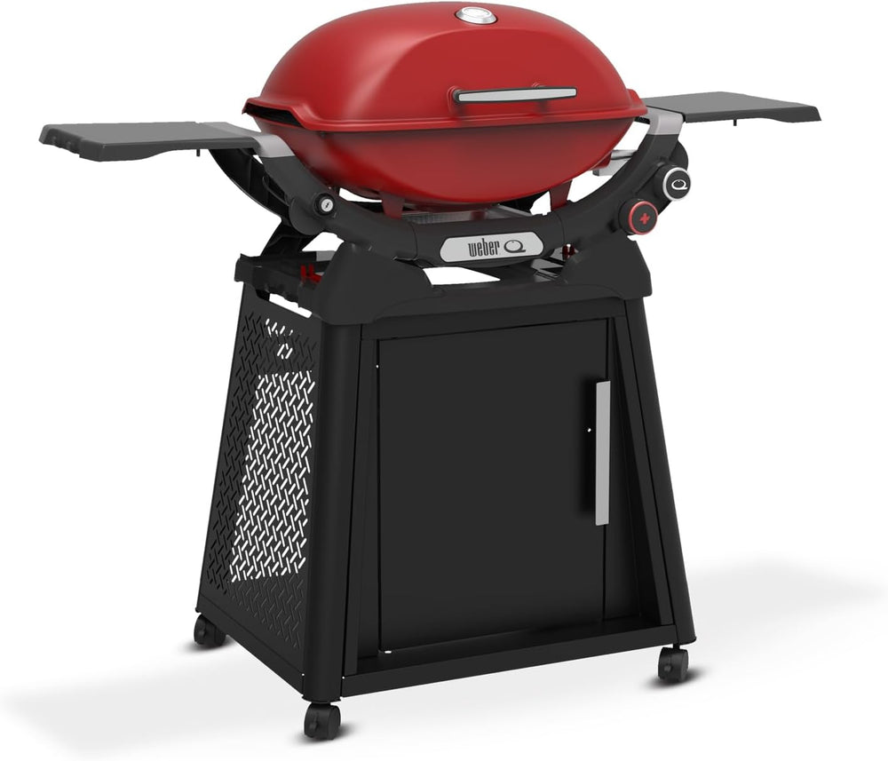 Weber Q 2800N+ Liquid Propane Grill with Stand, Flame Red – Wide 250°–700°F T...