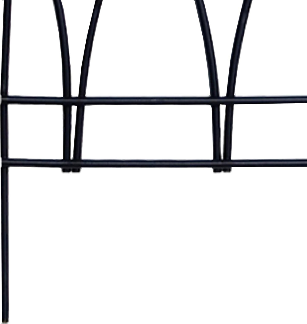 Panacea 89523 Gothic Arch Border Fence, Black, 15" H, Pack of 12