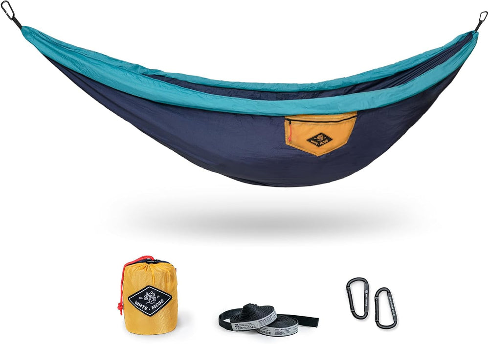 WHTE MOSS Suparpine II Hammock for Camping with Straps Included (Deep Blue, D...