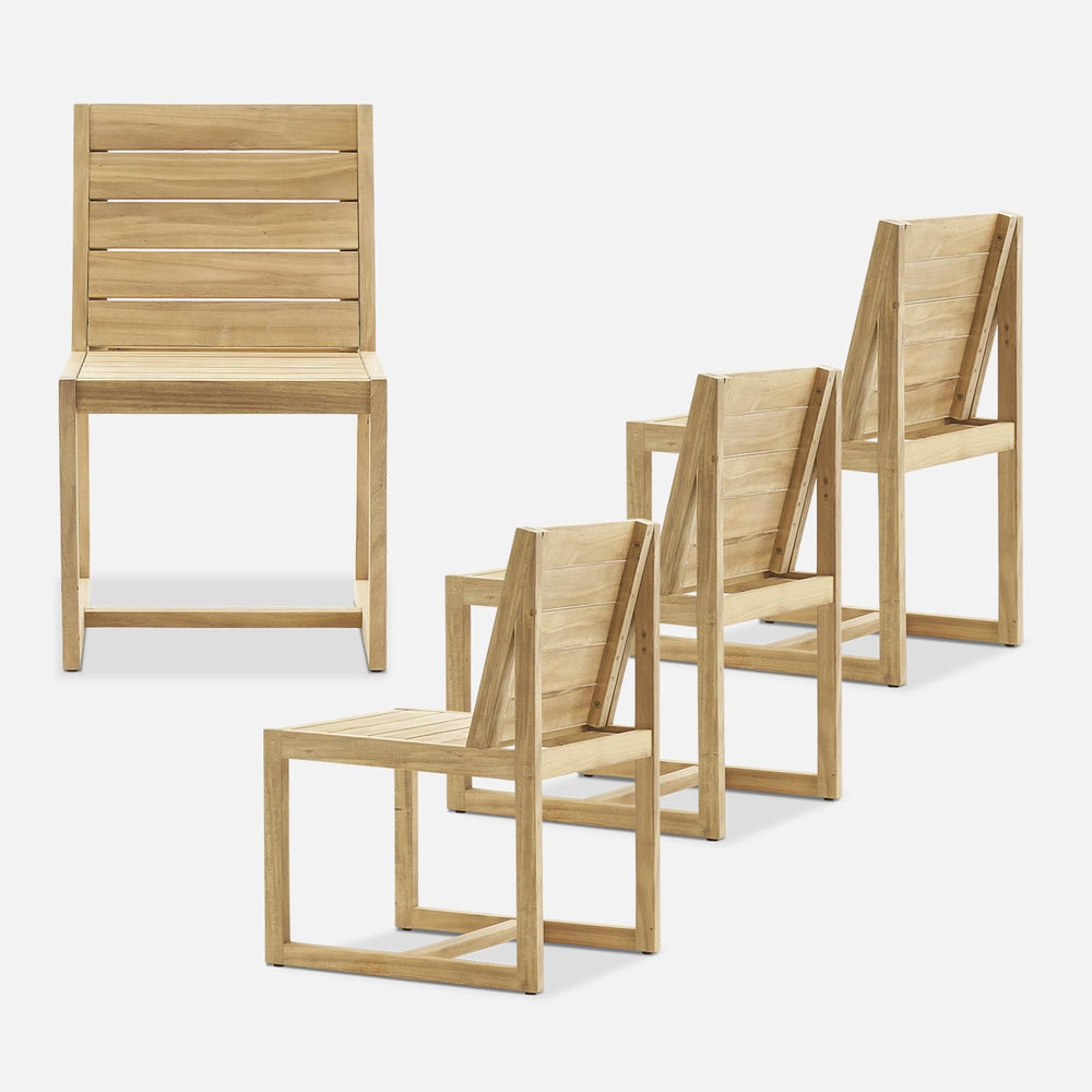 mopio Bruno Outdoor Chair, Solid Acacia Wood Patio Chairs for Indoor Outdoor ...