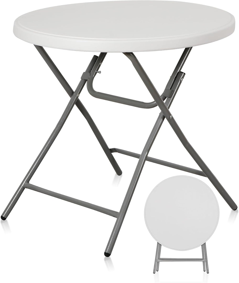 SUPER DEAL 32in Cocktail Table, Indoor Outdoor Portable High Top Table, Plast...