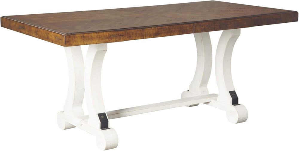 Signature Design by Ashley Valebeck Farmhouse Rectangular Extension Dining Ta...