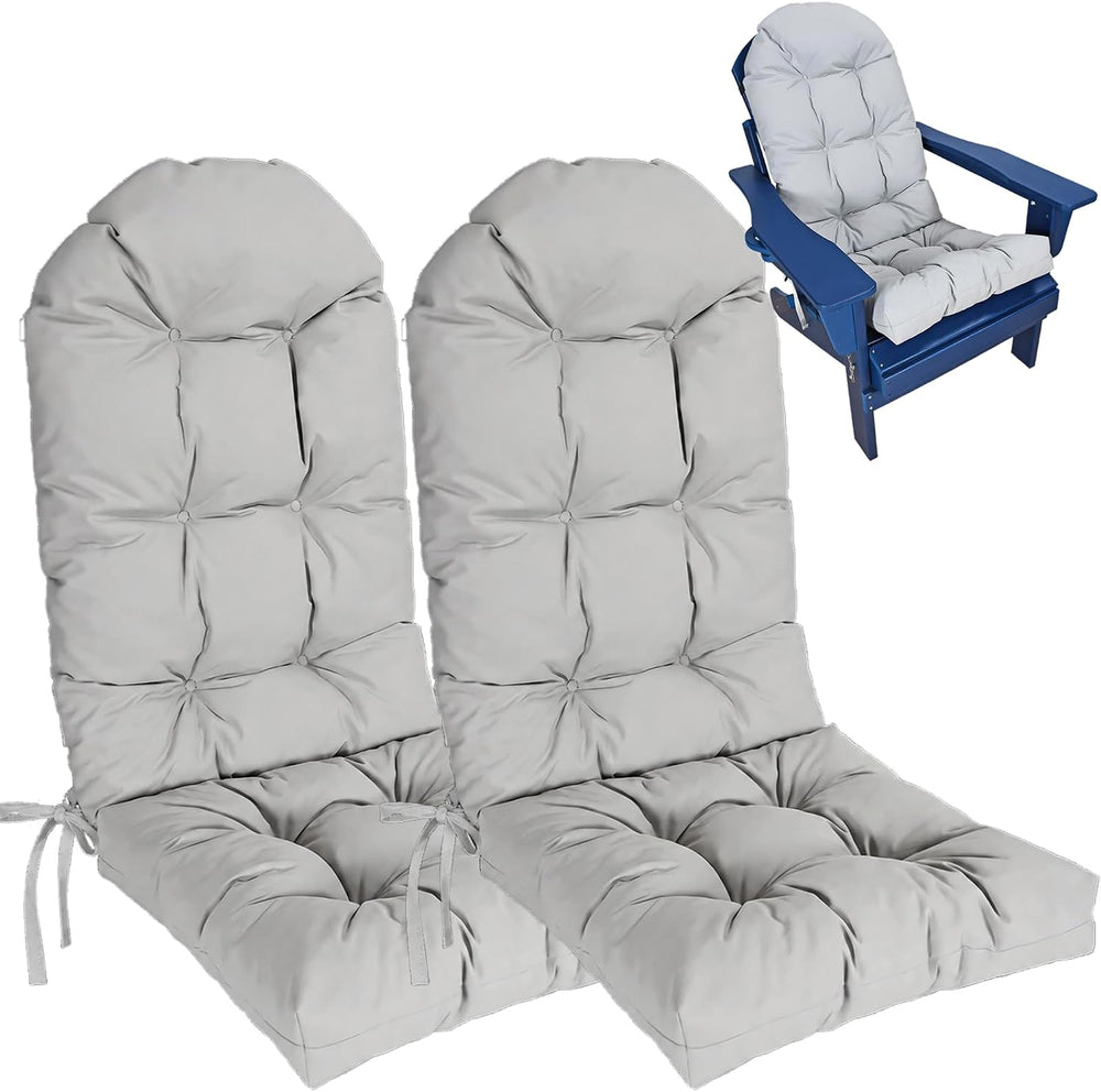 Outdoor Adirondack Chair Cushions Set of 2, Waterproof Patio Rocking Chair Cu...