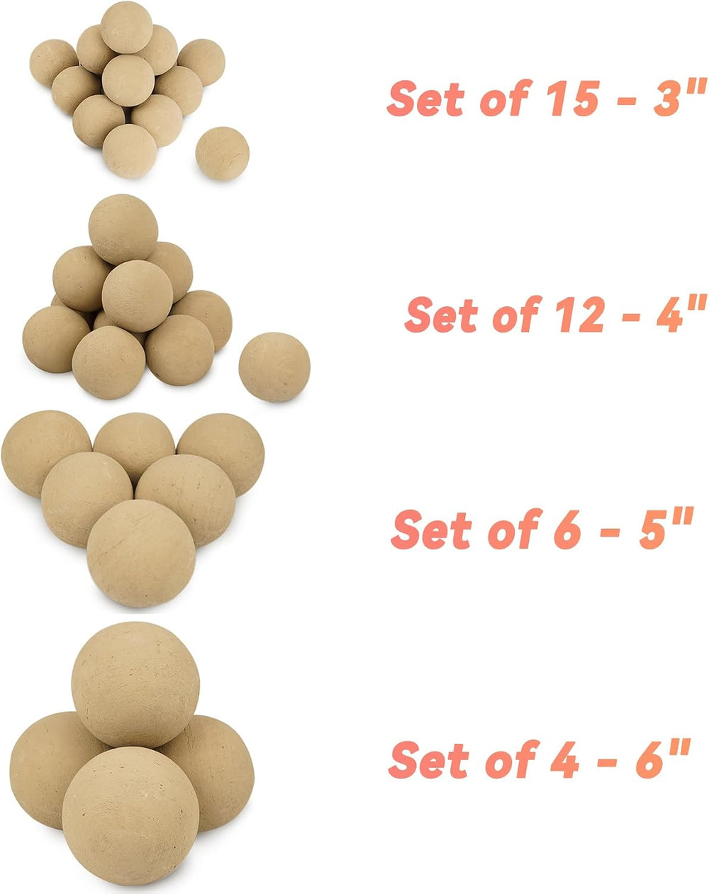 Skyflame 4-inch Ceramic Fireplace Balls, Fire Pit Firepalce Decorative