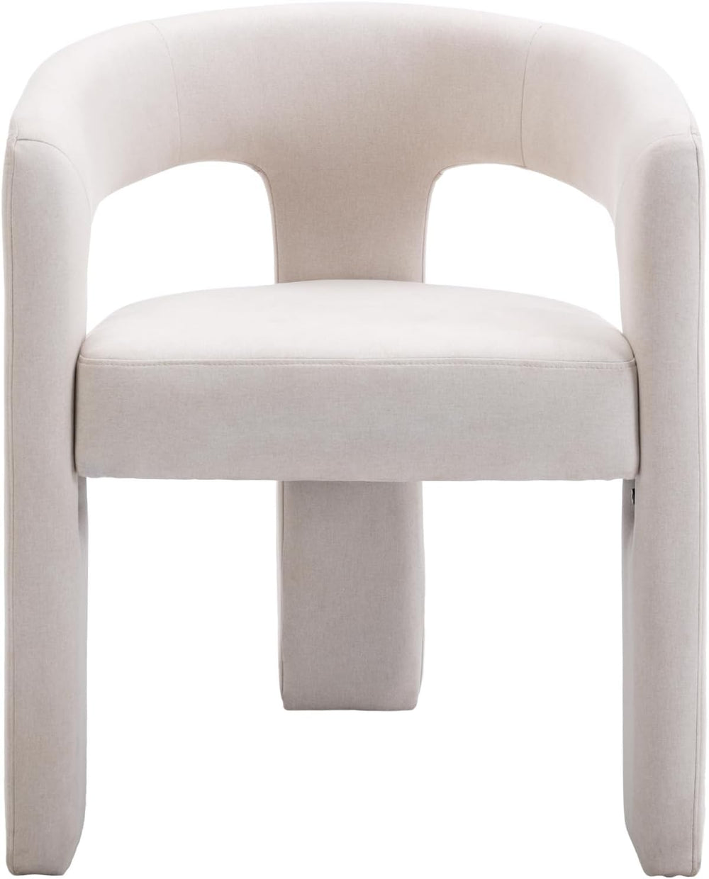 Modern Barrel Dining Chairs Set of 4, Upholstered Accent Kitchen Chair with A...