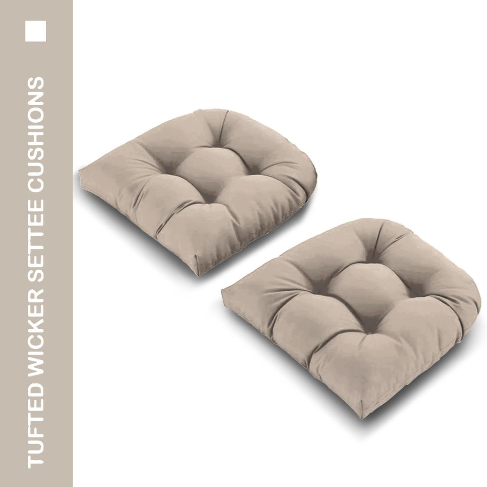 Outdoor Chair Cushions 22x22x4 Inch Set of 2, Taupe