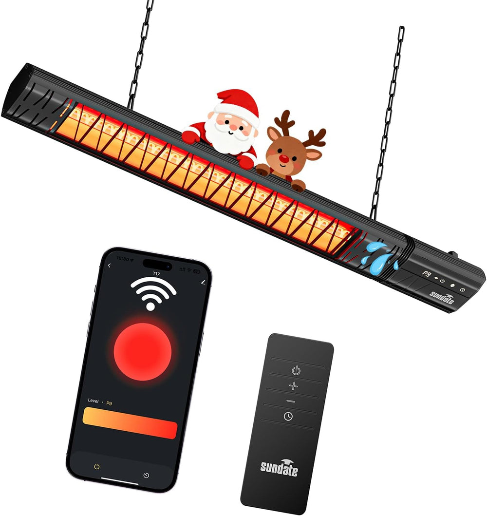 Sundate Ceiling Electric Outdoor Heater Wifi Control Wall-Mounted Hanging Pat...