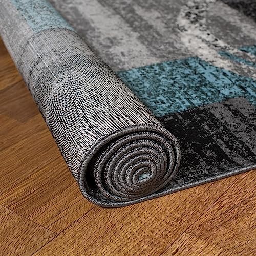 Rugshop Circle Design Contemporary Fade-Resistant Area Rug Gray 12' x 15&...