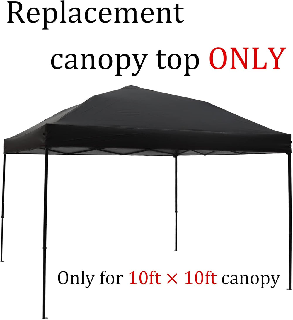 Replacement Canopy Top, 10' x 10' Pop-Up Cover for Canopy Straight Le...