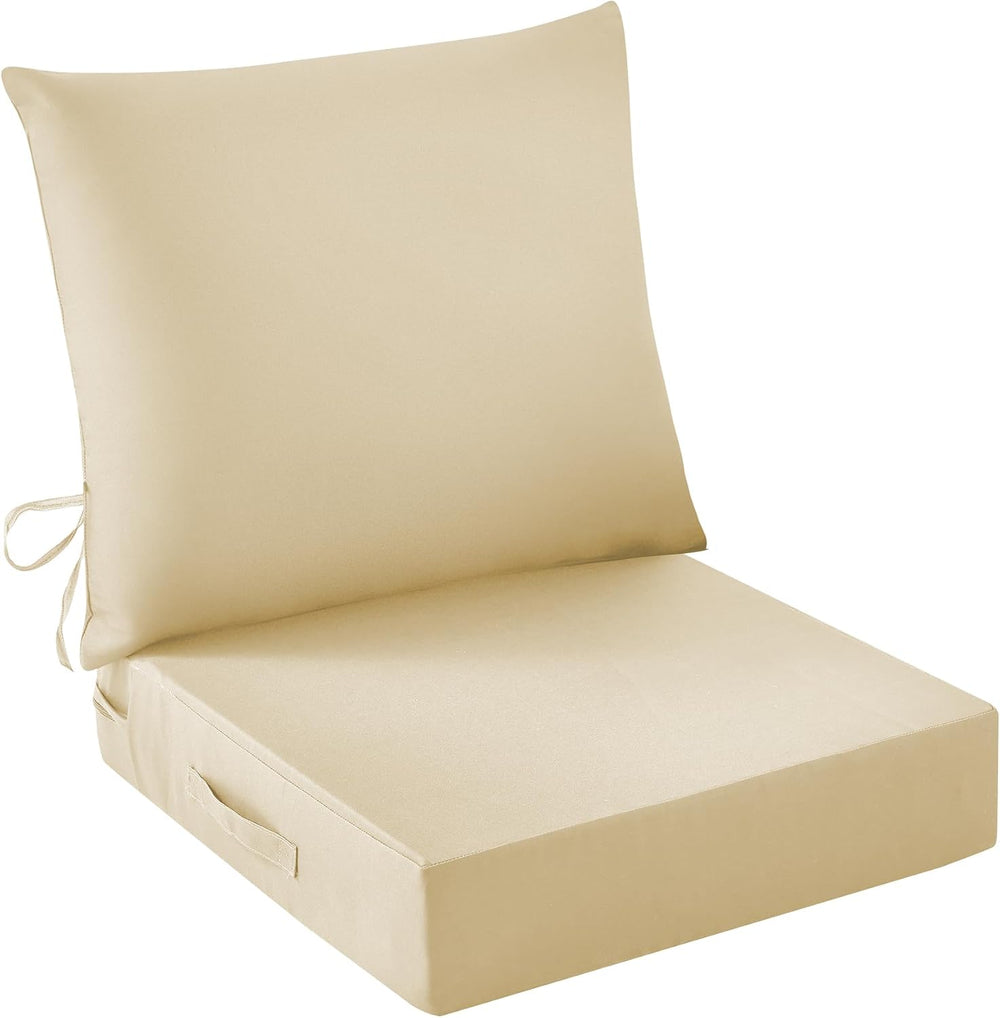 IASEAHK Outdoor Seat Cushion Set, Waterproof & Fade Resistant Patio Chair...