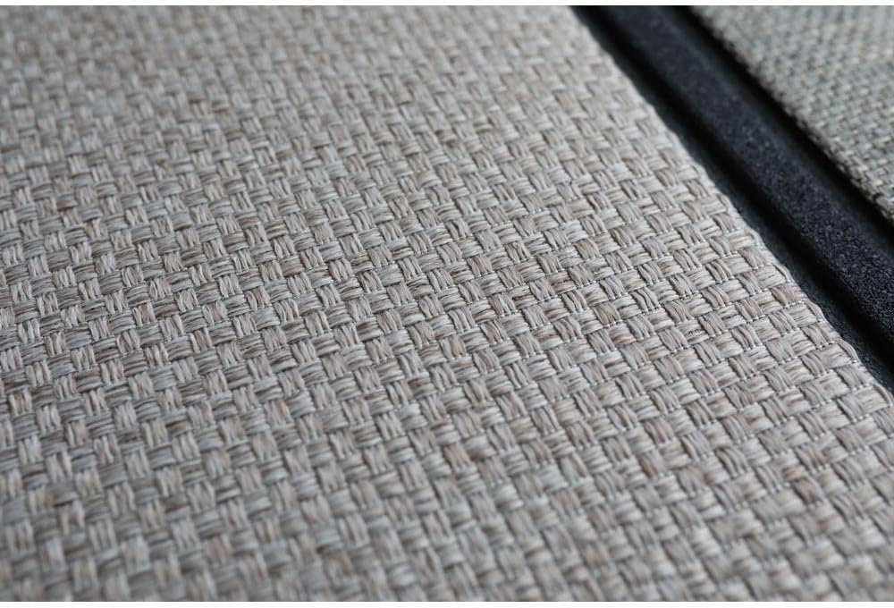 Daylor Outdoor Indoor Doormat 18" x 30" Gray/Beige/Black Rubber Bac...