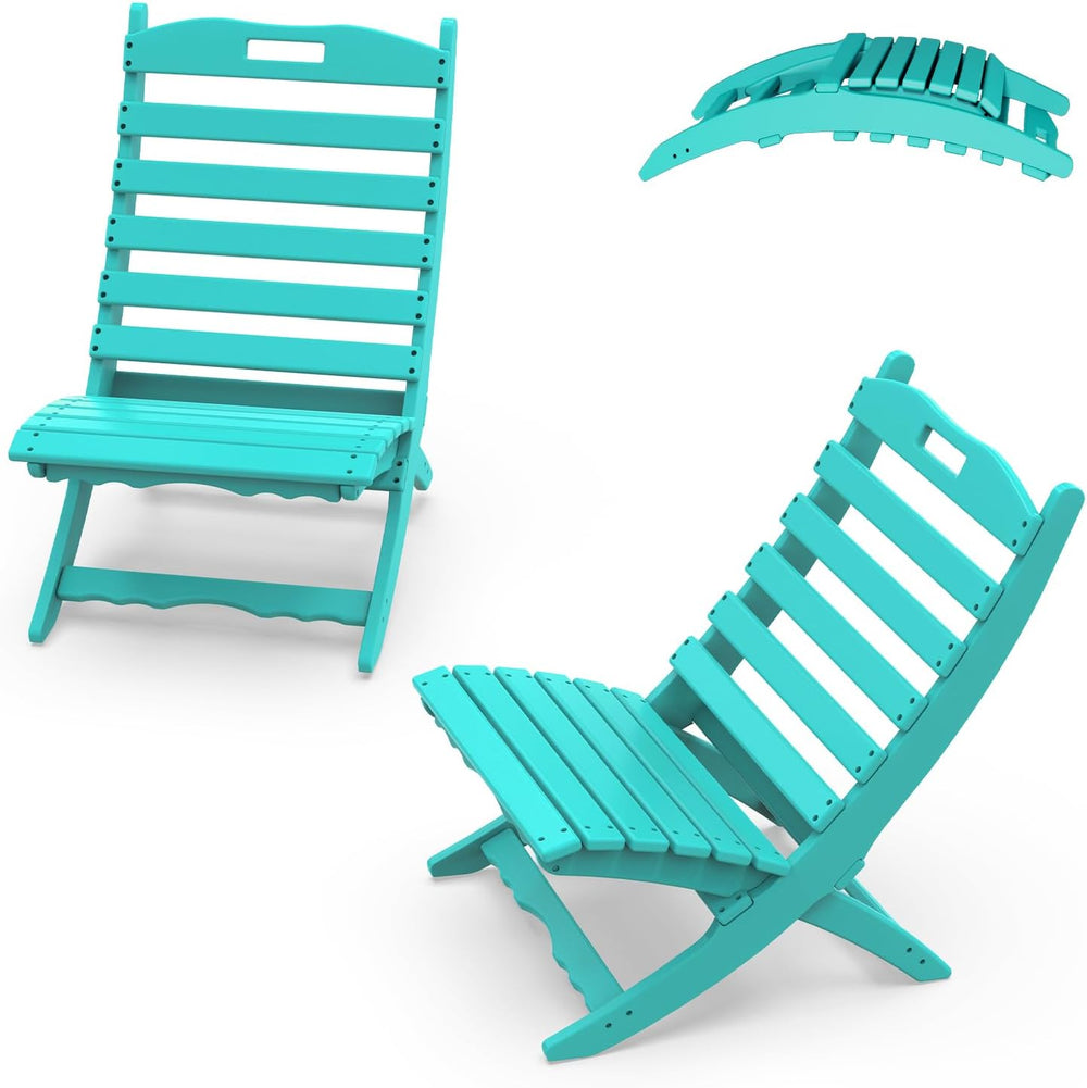 IVY&LANE Portable Xavier-Chairs Set of 2 | Folding-Adirondack-Chair | Wav...