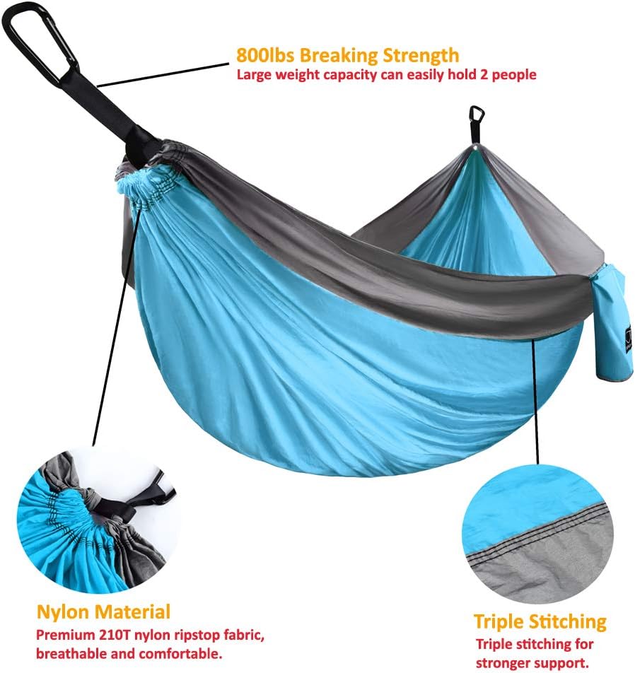 Gold Armour Camping Hammock - XL Double Hammock Portable Hammock Camping Acce...
