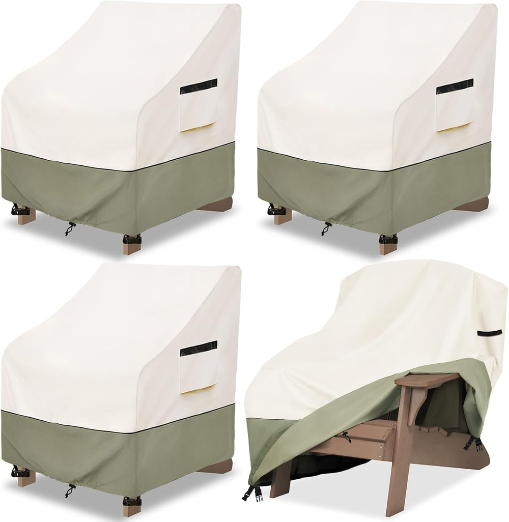 Outdoor Chair Covers 4 Pack 32 W x 35 D x 36 H inches,600D Heavy Duty Waterpr...