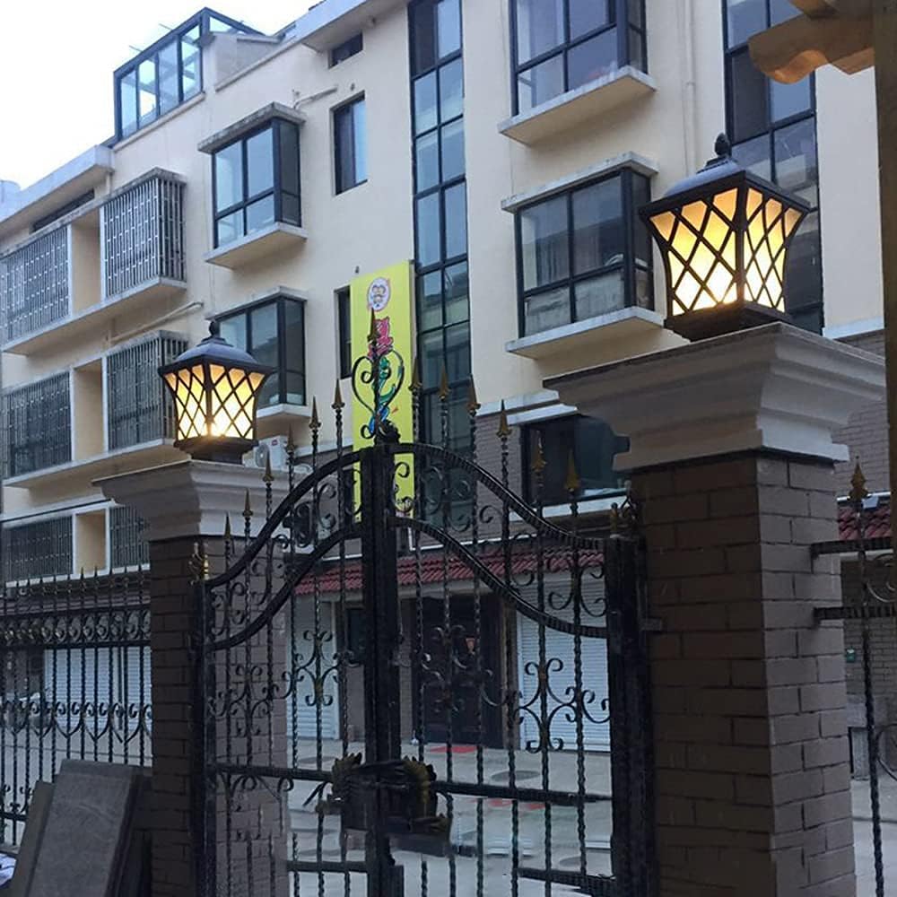Large Post Lights Outdoor, 18.9″ H Aluminum Column Lights Waterproof, Hard Wi...