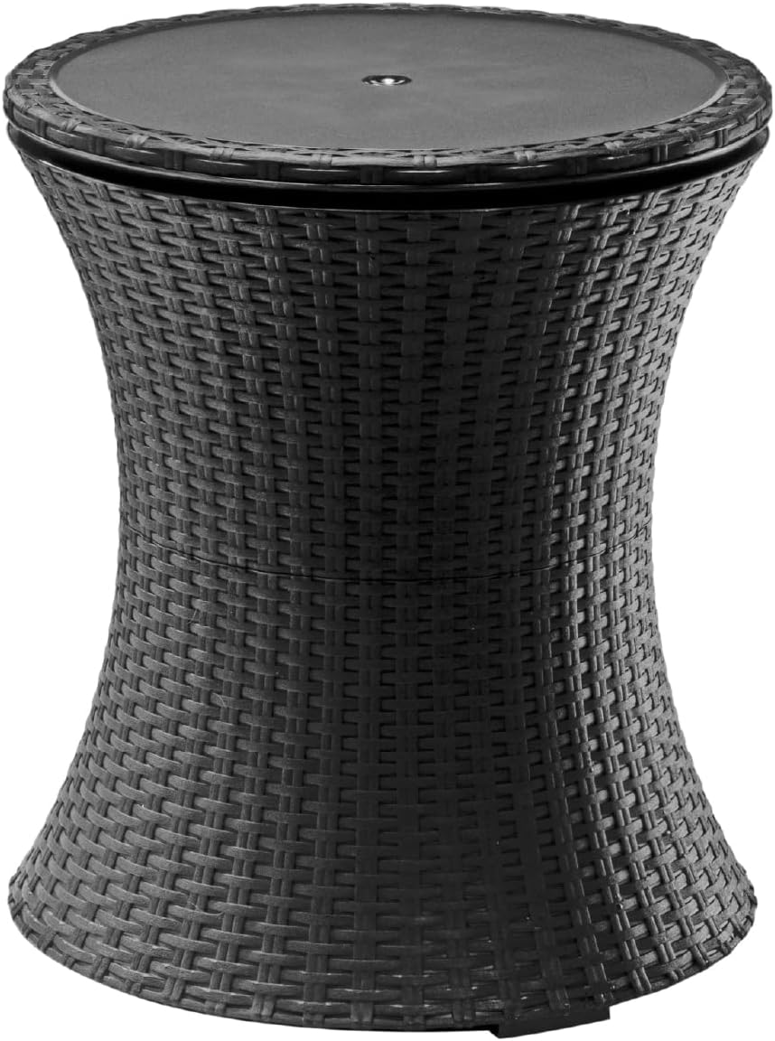 Keter Pacific Cool Bar Outdoor Patio Furniture and Hot Tub Side Table with 7....